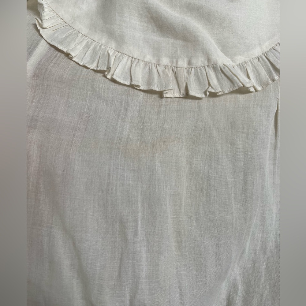 Doen Elegant Cream Ruffled Women's Top - Picture 7 of 7